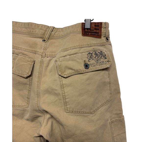 Polo Jeans Company Ralph Lauren Mens Khaki Carpenter Pants 32x32 Cotton - Picture 9 of 10